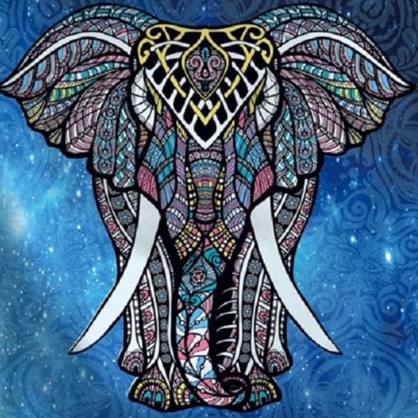 Geometric Elephant - 200*145cm - Printed Tapestry UK