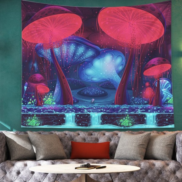 Red Mushroom - 200*145cm - Printed Tapestry UK