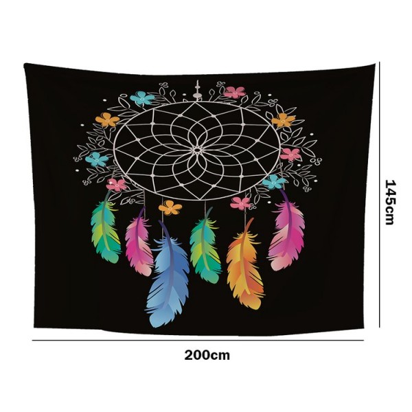 Flower Dreamcatcher - 200*145cm - Printed Tapestry UK