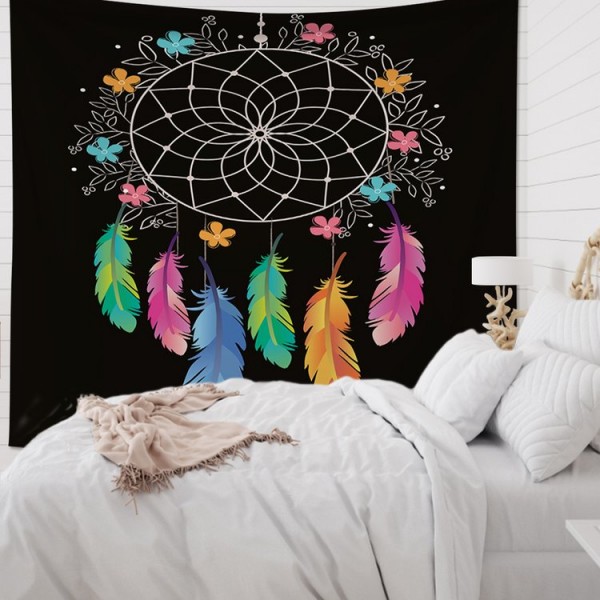 Flower Dreamcatcher - 200*145cm - Printed Tapestry UK