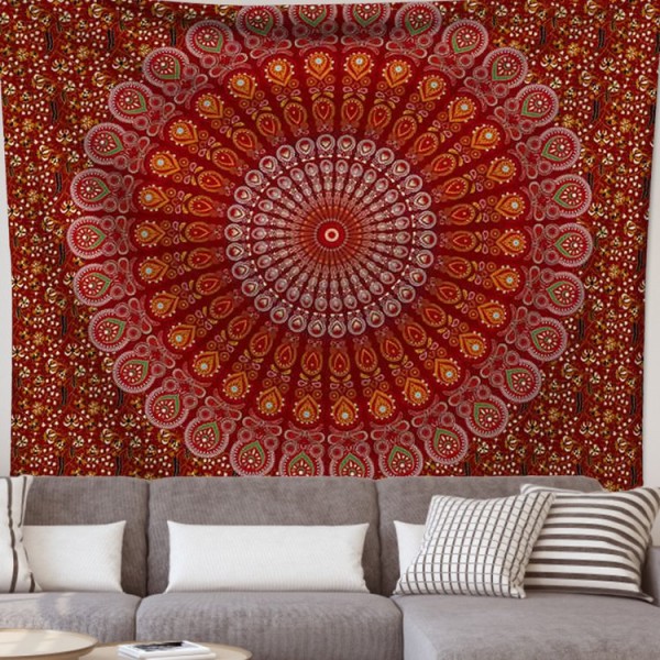 Red Mandala - 200*145cm - Printed Tapestry UK