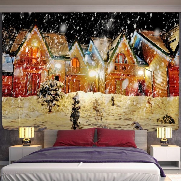 Snowy House - 200*145cm - Printed Tapestry UK
