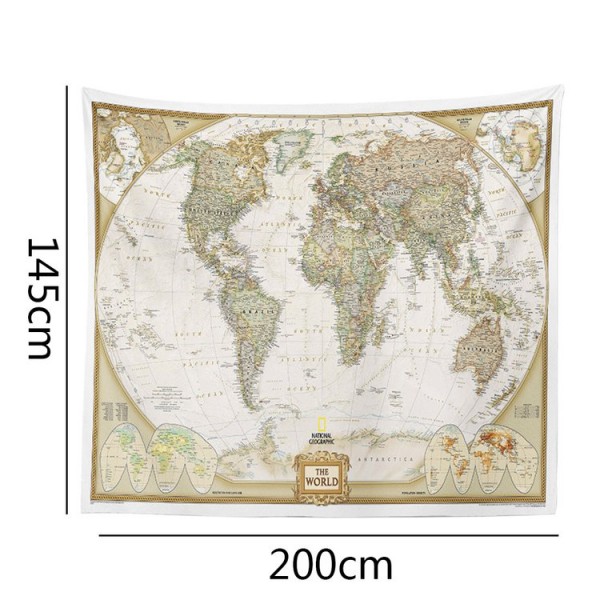World Map - 200*145cm - Printed Tapestry UK