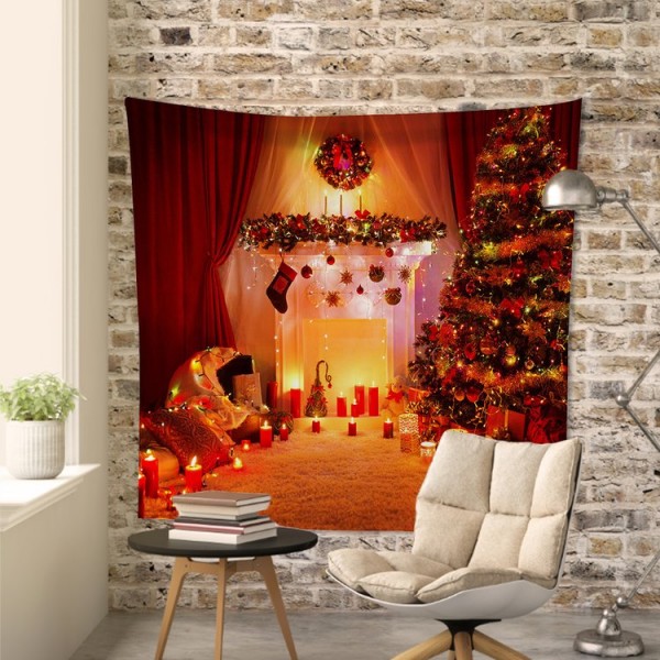 Christmas Hut Holiday Xmas - 200*145cm - Printed Tapestry UK