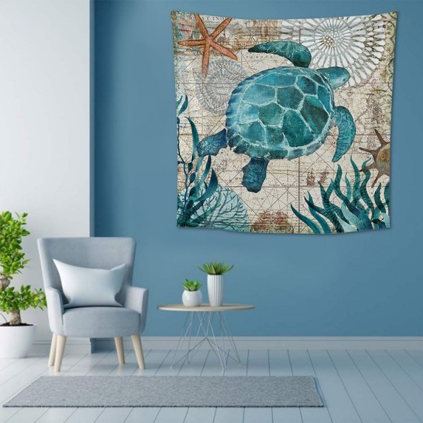 SeaTurtle - 200*145cm - Printed Tapestry UK