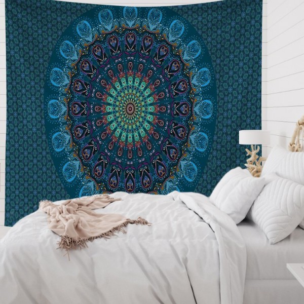 Blue Mandala - 200*145cm - Printed Tapestry UK
