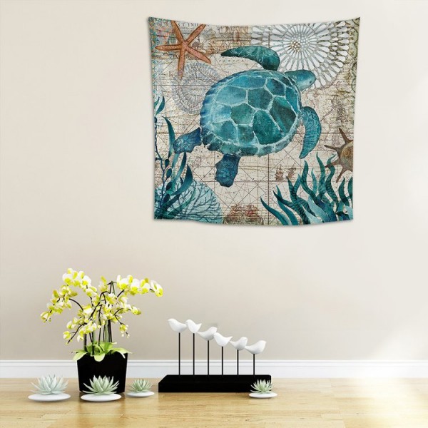 SeaTurtle - 200*145cm - Printed Tapestry UK