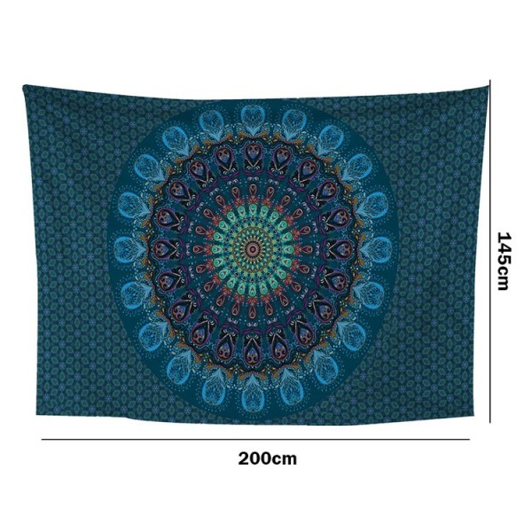 Blue Mandala - 200*145cm - Printed Tapestry UK