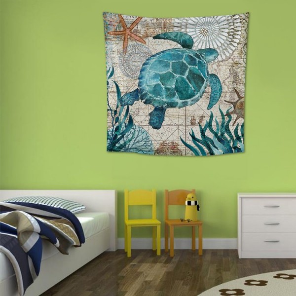 SeaTurtle - 200*145cm - Printed Tapestry UK