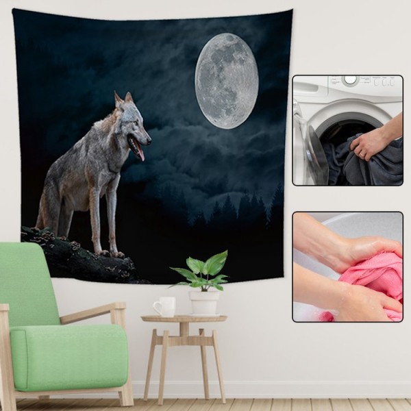 Moon Wolf - 200*145cm - Printed Tapestry UK