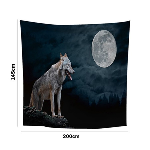 Moon Wolf - 200*145cm - Printed Tapestry UK