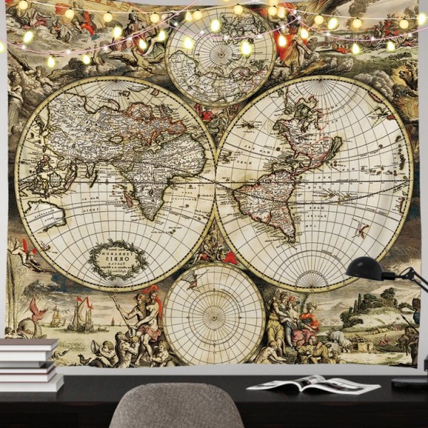 Nautical Map - 200*145cm - Printed Tapestry UK
