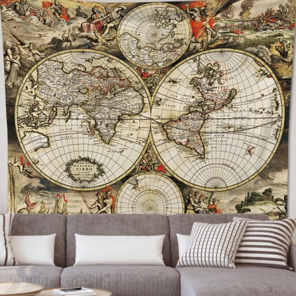 Nautical Map - 200*145cm - Printed Tapestry UK