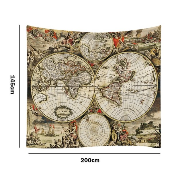 Nautical Map - 200*145cm - Printed Tapestry UK