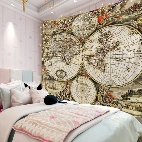 Nautical Map - 200*145cm - Printed Tapestry UK