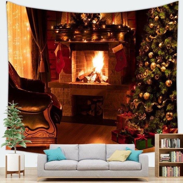 Warm Fireplace - 200*145cm - Printed Tapestry UK