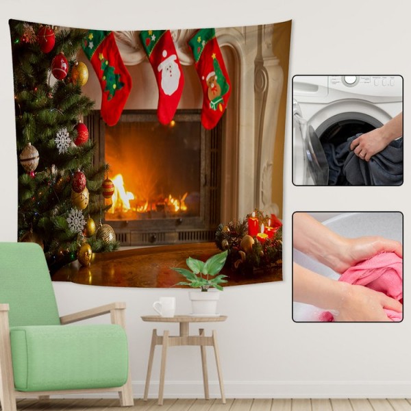 Christmas Cottage - 200*145cm - Printed Tapestry UK