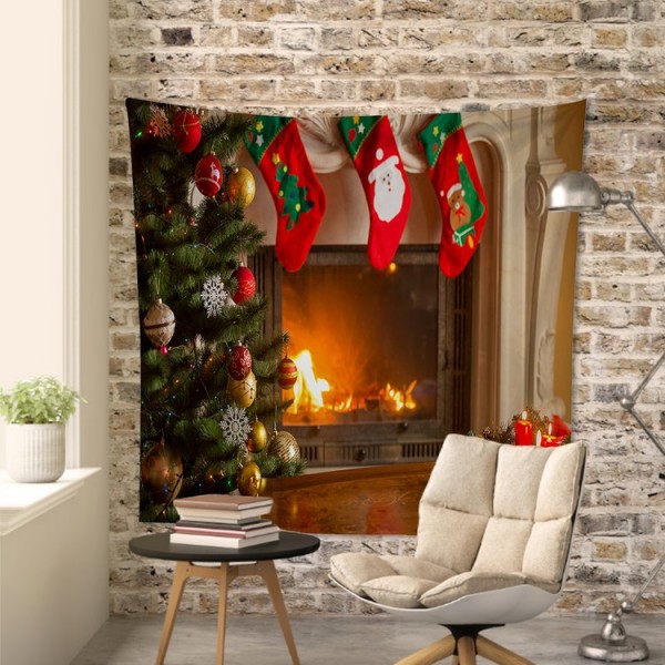 Christmas Cottage - 200*145cm - Printed Tapestry UK