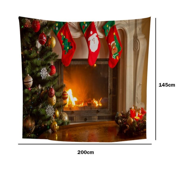 Christmas Cottage - 200*145cm - Printed Tapestry UK