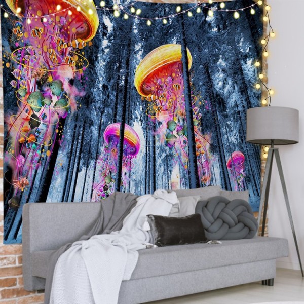 Forest Jellyfish - 145*130cm - Printed Tapestry UK