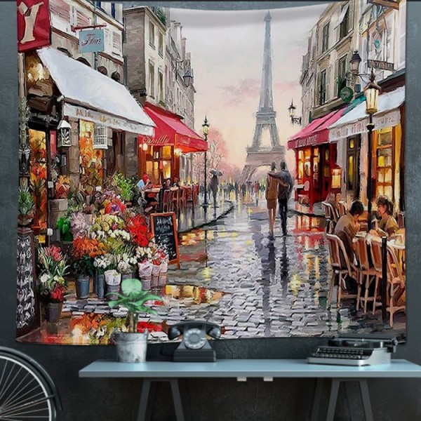 Paris Street - 145*130cm - Printed Tapestry UK