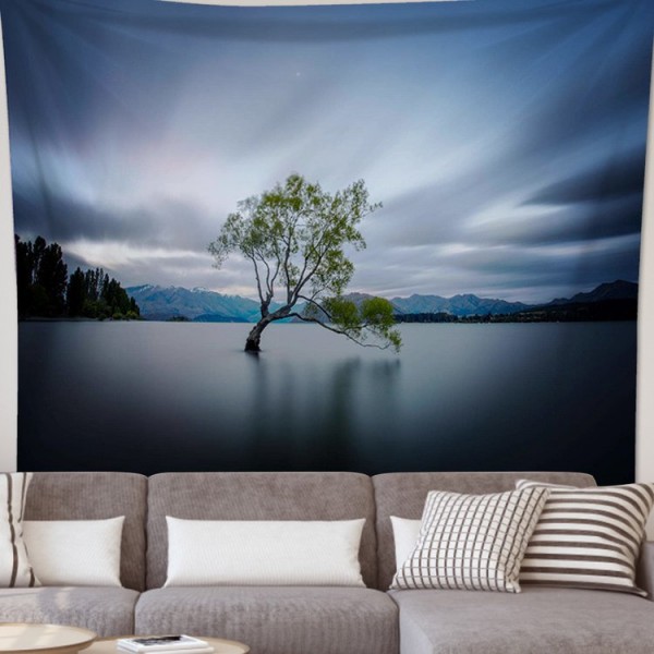 Tree in Lake Flower - 145*130cm - Printed Tapestry UK