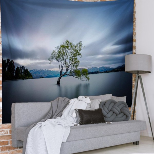 Tree in Lake Flower - 145*130cm - Printed Tapestry UK