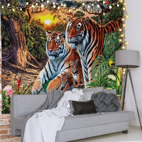 Tiger - 145*130cm - Printed Tapestry UK