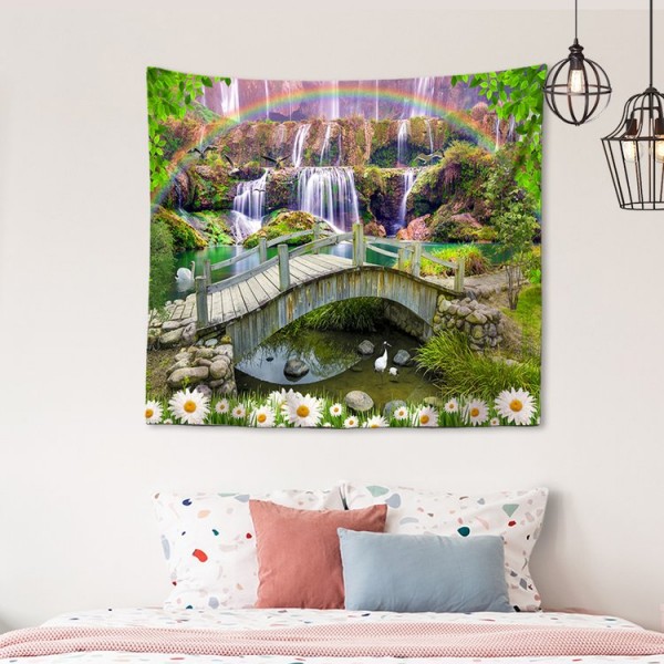 Flowing Water Bridge - 145*130cm - Printed Tapestry UK