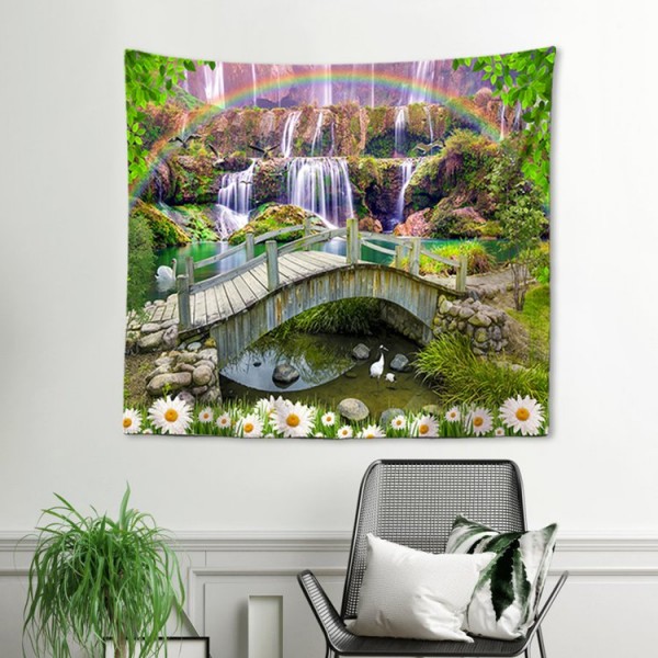 Flowing Water Bridge - 145*130cm - Printed Tapestry UK