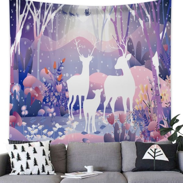 Deers in Woods Animal - 145*130cm - Printed Tapestry UK