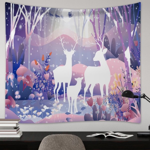 Deers in Woods Animal - 145*130cm - Printed Tapestry UK