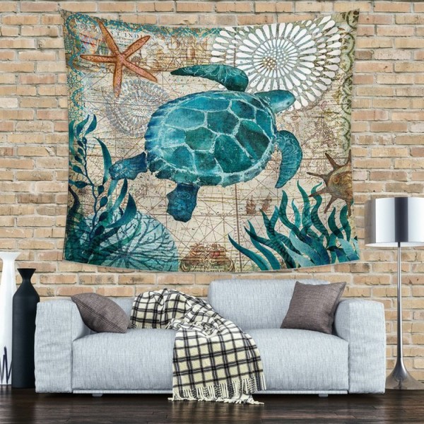 Turtle - 145*130cm - Printed Tapestry UK