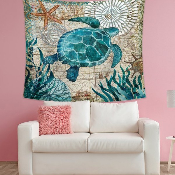 Turtle - 145*130cm - Printed Tapestry UK