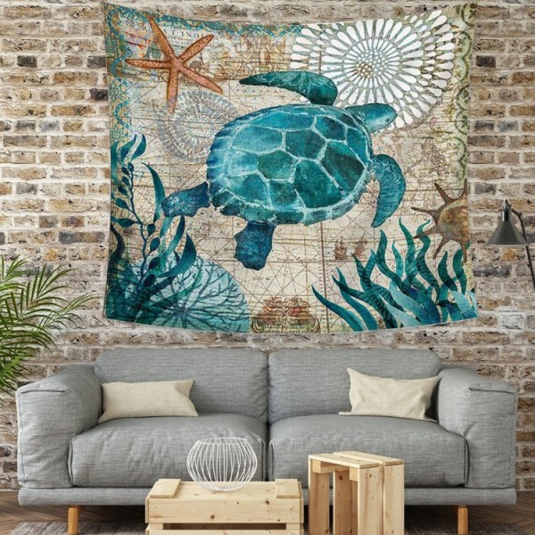 Turtle - 145*130cm - Printed Tapestry UK