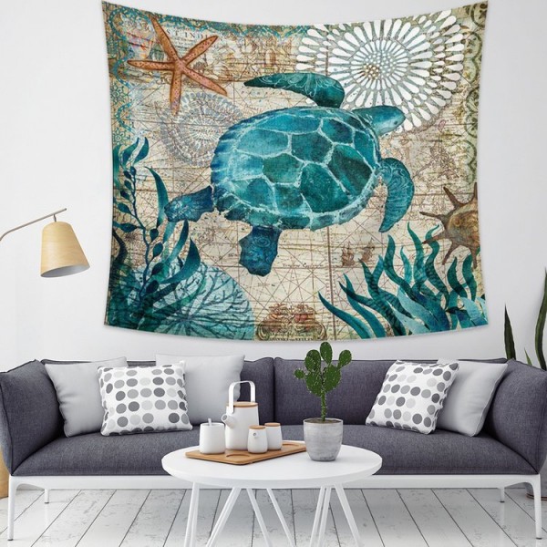 Turtle - 145*130cm - Printed Tapestry UK