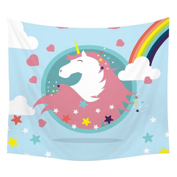 Unicorn Rainbow - 145*130cm - Printed Tapestry UK