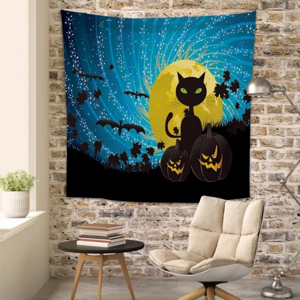 Halloween Cat - 145*130cm - Printed Tapestry UK
