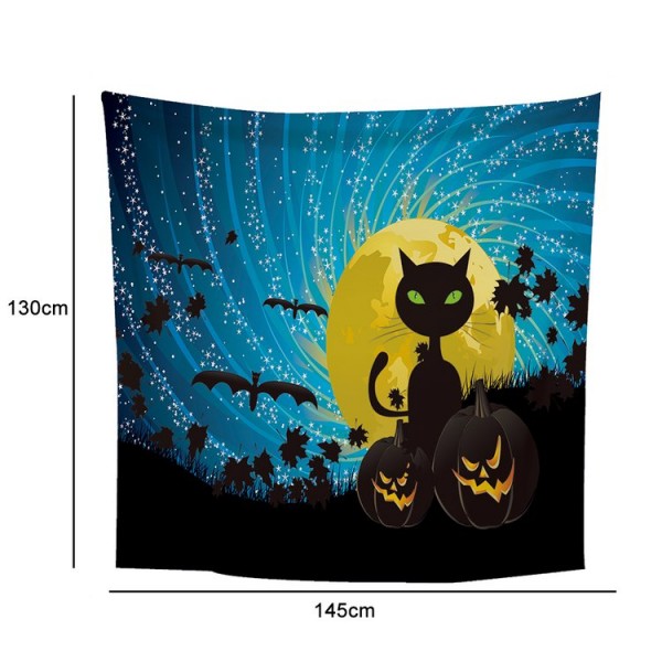 Halloween Cat - 145*130cm - Printed Tapestry UK