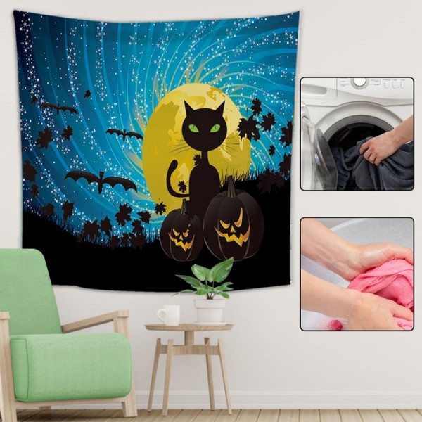 Halloween Cat - 145*130cm - Printed Tapestry UK
