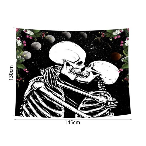 Kiss Skeleton - 145*130cm - Printed Tapestry UK