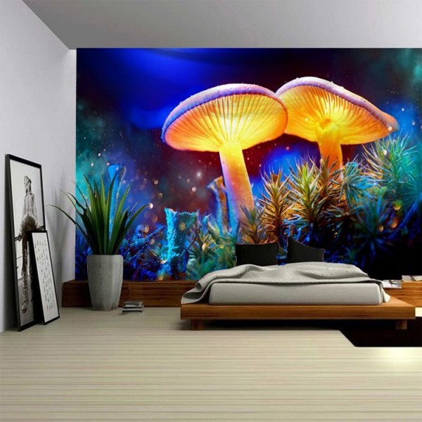 Glitter Mushroom - 145*130cm - Printed Tapestry UK