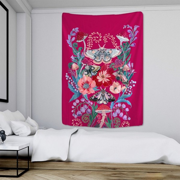 Moth Flower Yoga - 145*130cm - Printed Tapestry UK