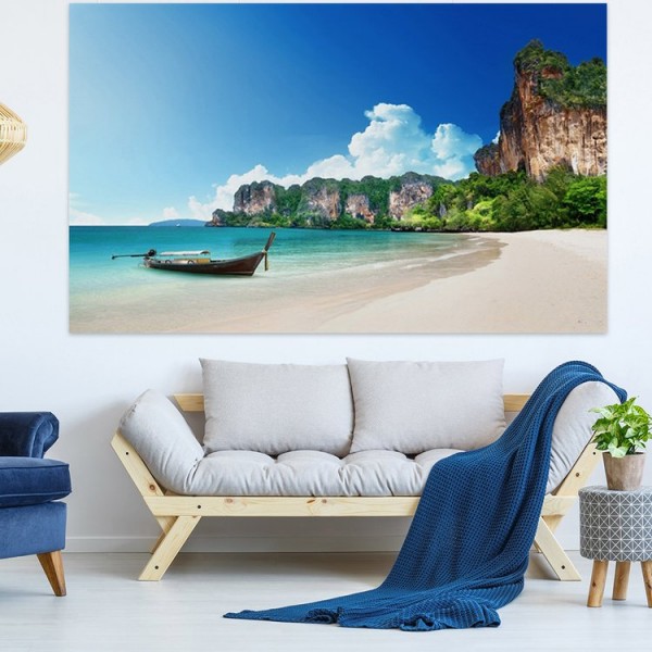 Island Boat  Camp - 145*130cm - Printed Tapestry UK