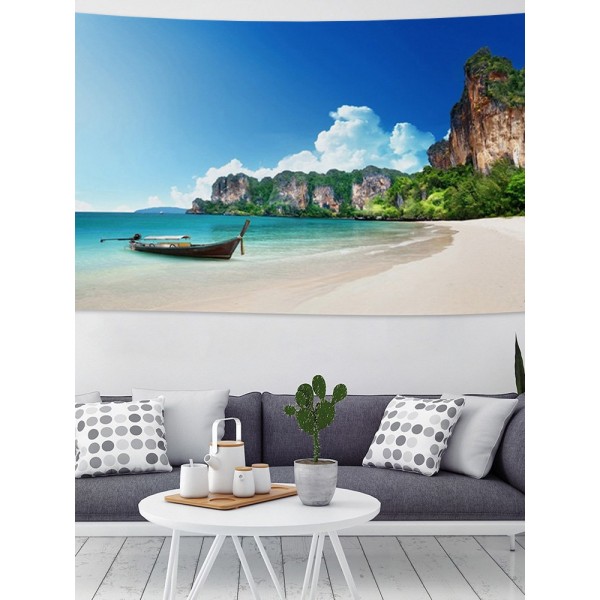 Island Boat  Camp - 145*130cm - Printed Tapestry UK