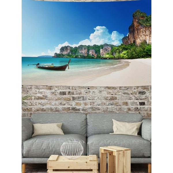 Island Boat  Camp - 145*130cm - Printed Tapestry UK
