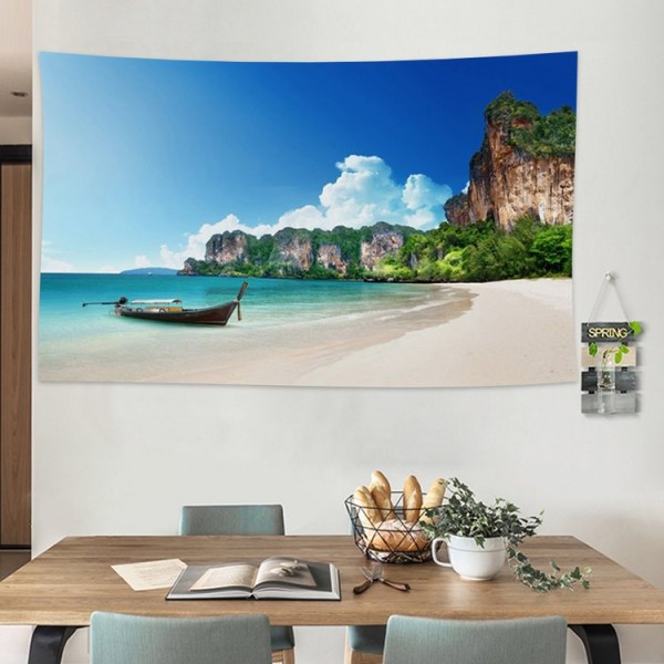 Island Boat  Camp - 145*130cm - Printed Tapestry UK