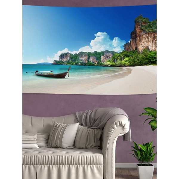 Island Boat  Camp - 145*130cm - Printed Tapestry UK