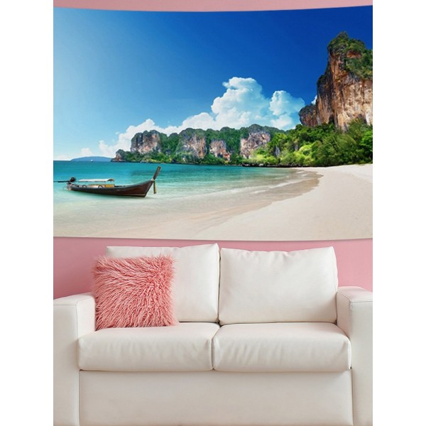 Island Boat  Camp - 145*130cm - Printed Tapestry UK