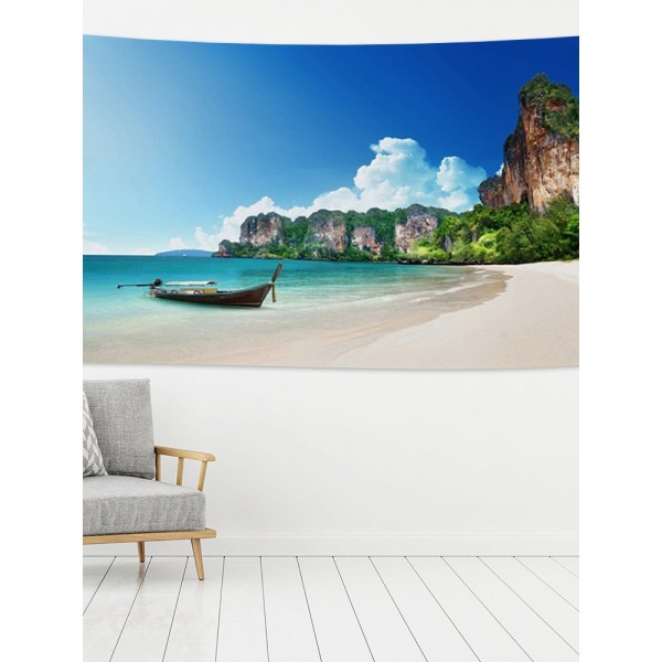 Island Boat  Camp - 145*130cm - Printed Tapestry UK